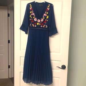 Beautiful ASOS midi dress with embroidery detail